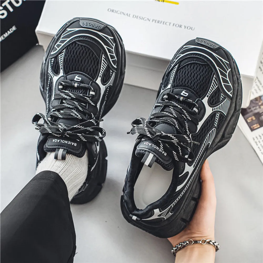 2024 Neue Männer Sportschuhe Mesh atmungsaktiven Mode -Sneakers Sommer Net Print Sport Schuhe