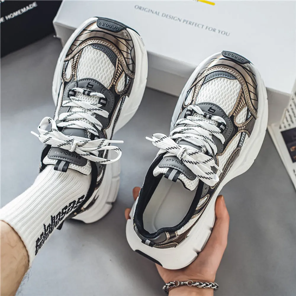 2024 Neue Männer Sportschuhe Mesh atmungsaktiven Mode -Sneakers Sommer Net Print Sport Schuhe