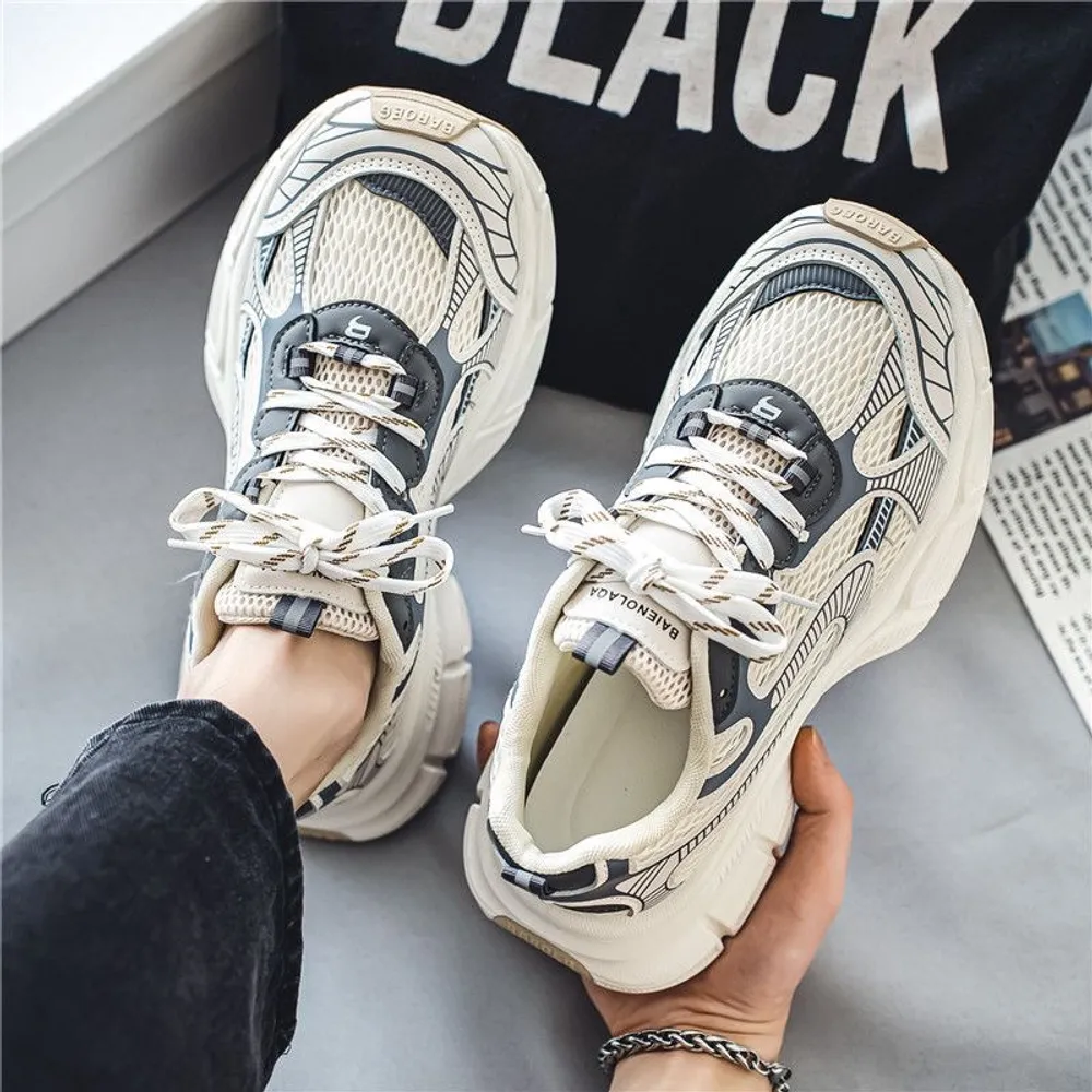 2024 Neue Männer Sportschuhe Mesh atmungsaktiven Mode -Sneakers Sommer Net Print Sport Schuhe