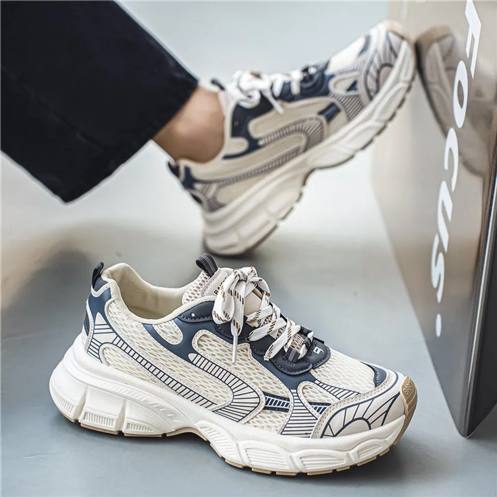 2024 Neue Männer Sportschuhe Mesh atmungsaktiven Mode -Sneakers Sommer Net Print Sport Schuhe