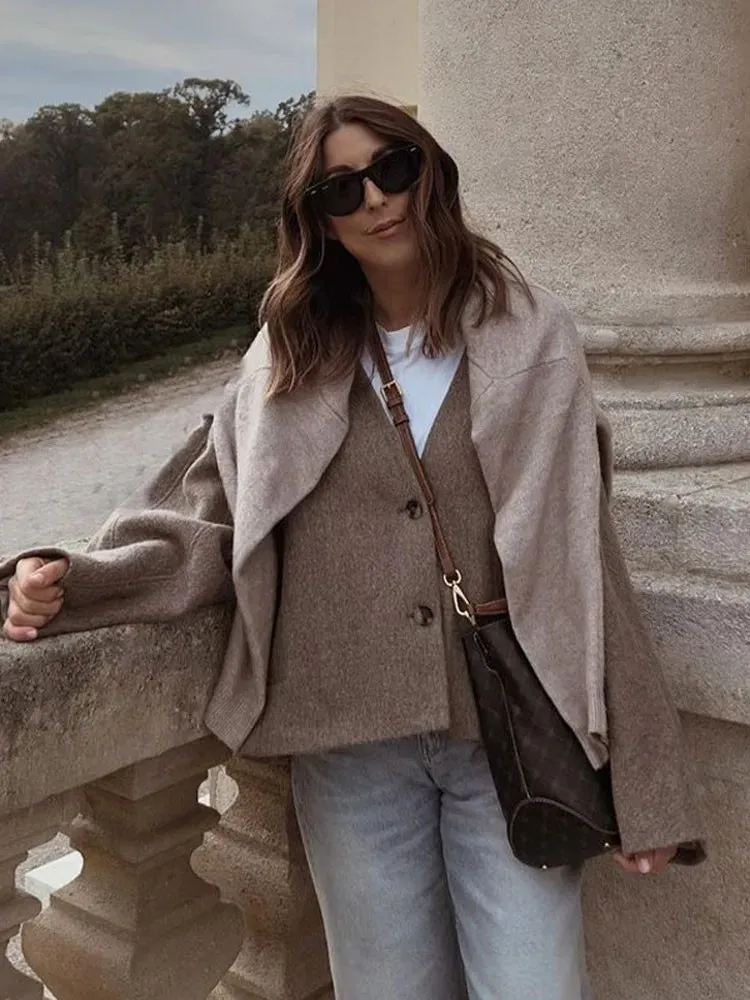EMMA | Elegante kurze Wollmischung Jacke - Feminine Herbstmode