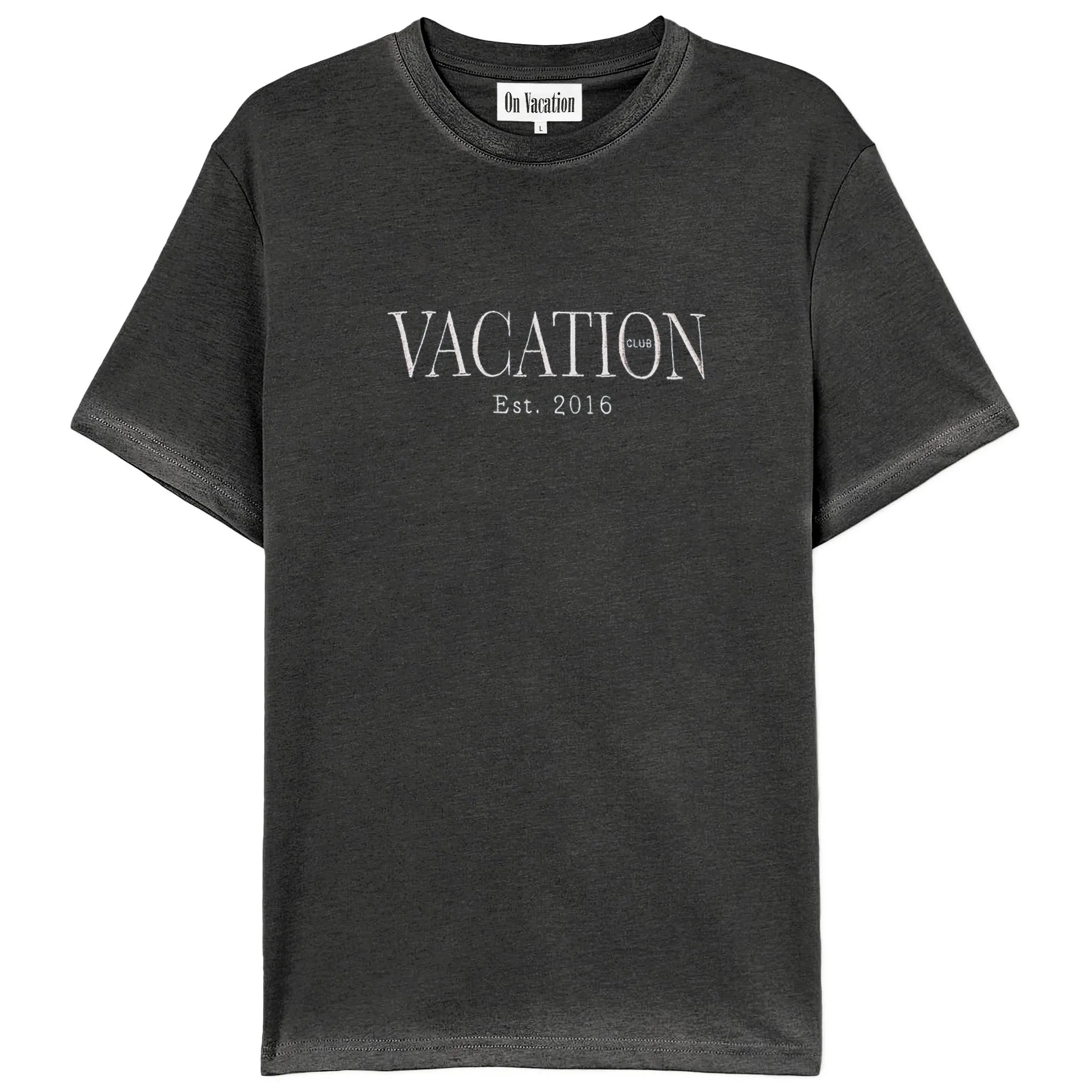 On Vacation Unisex T-Shirt "Classic Logo" - Washed Black