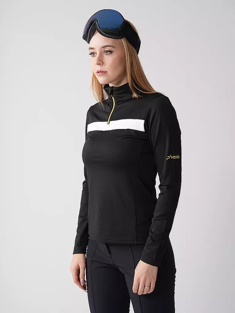 PHENIX, Damen Unterzieh Zipshirt Gold Accent