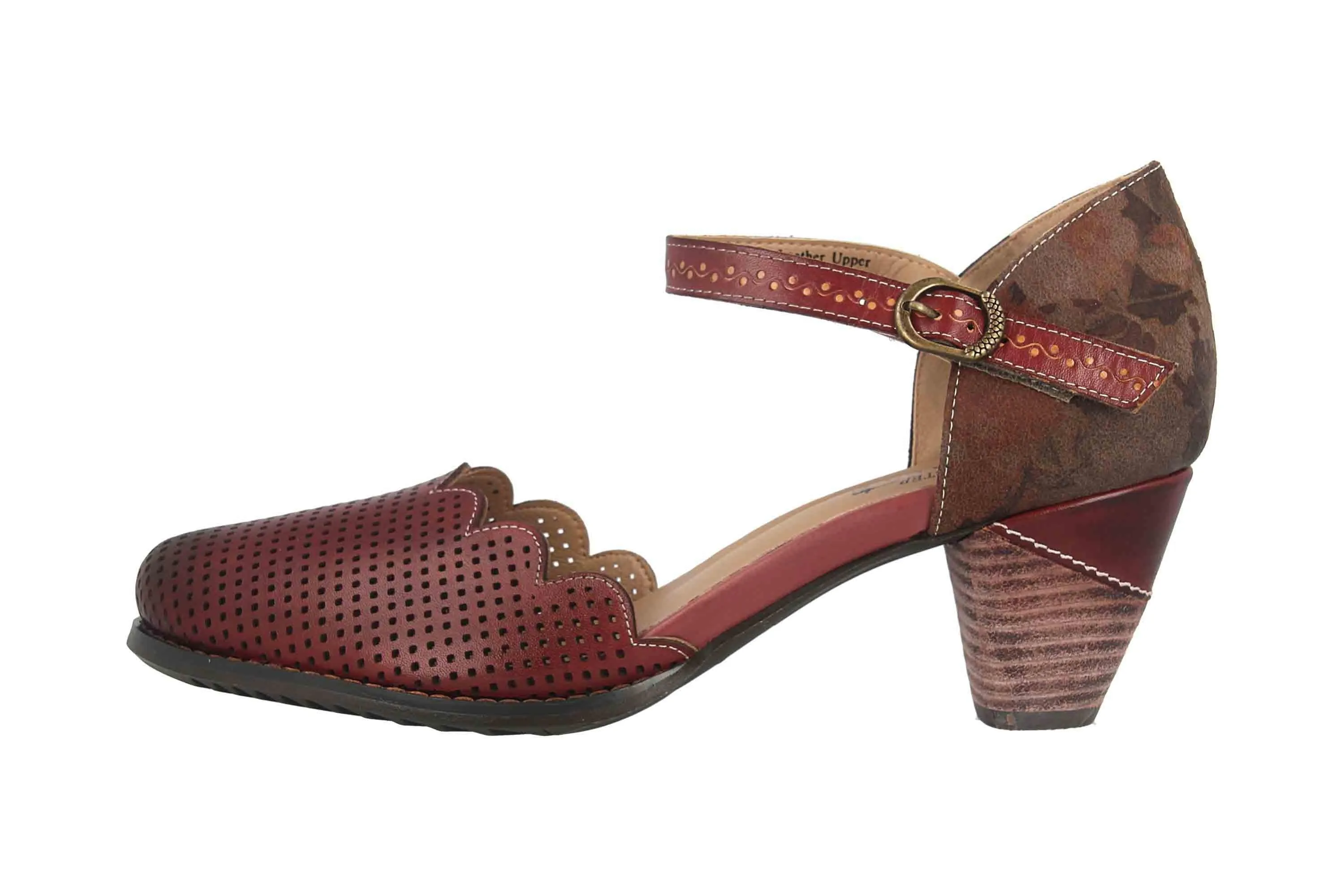 Spring Footwear Sandaletten in Übergrößen Bordeaux Parchelle-Bxm große Damenschuhe