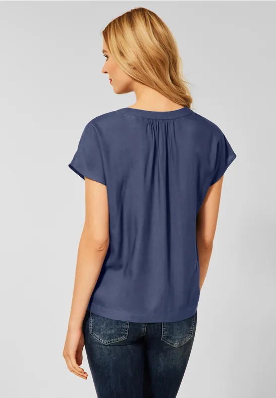 Street One Shirtbluse in Unifarbe 